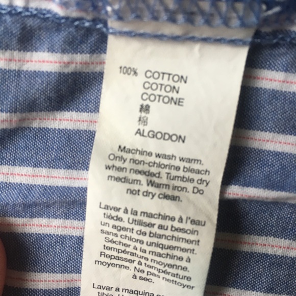 Gap Blue & White Striped Button Night Shirt XS - Picture 3 of 3